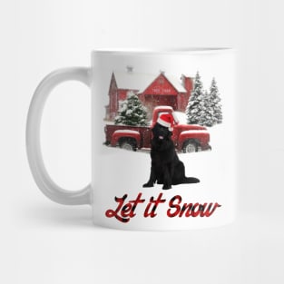 Newfoundland Let It Snow Tree Farm Red Truck Christmas Mug